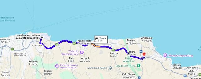 Flughafen Heraklion nach Hersonissos: Route & Tipps