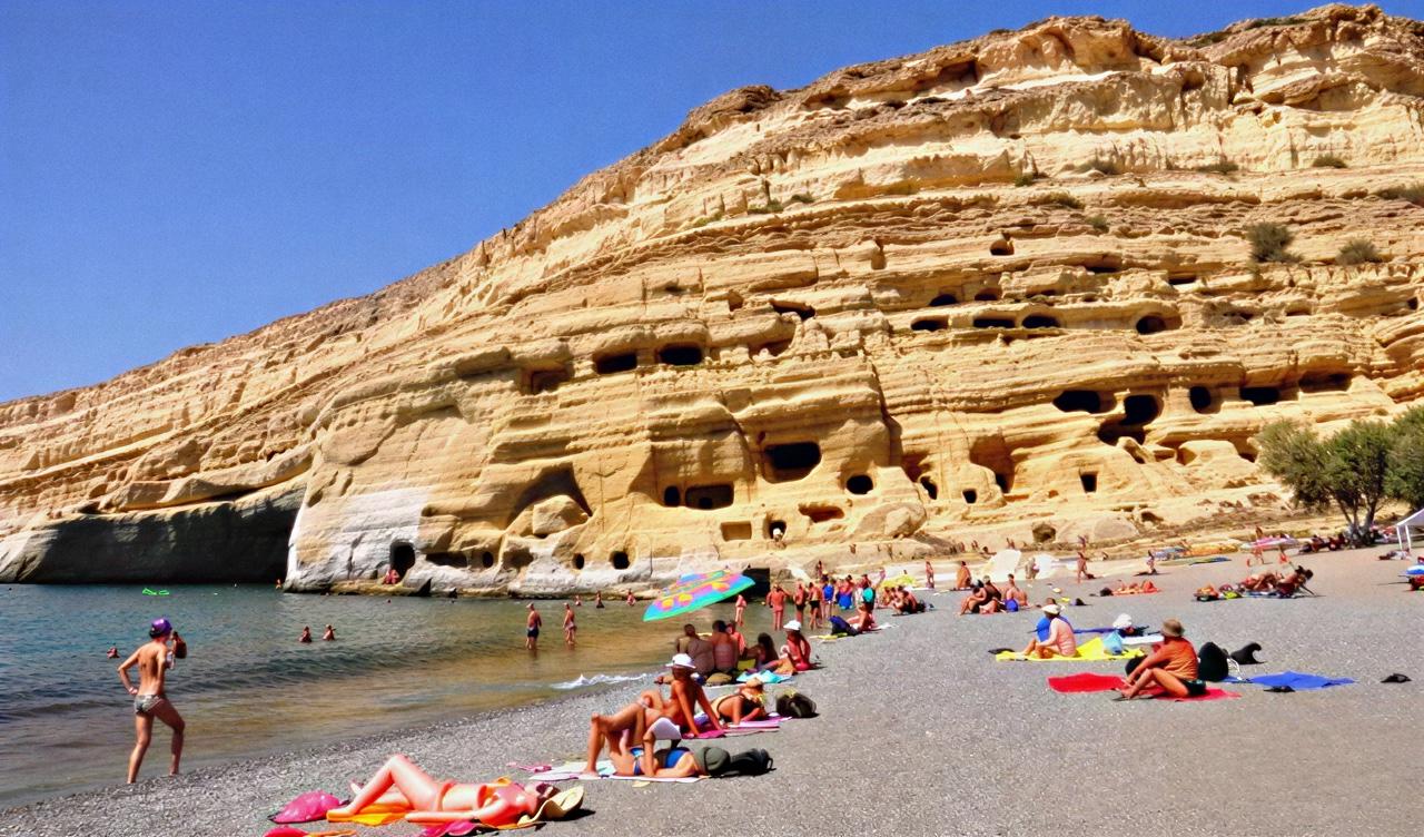 Matala Beach: Entdecken Sie Kretas Hippie-Paradies und nahegelegene antike Schätze