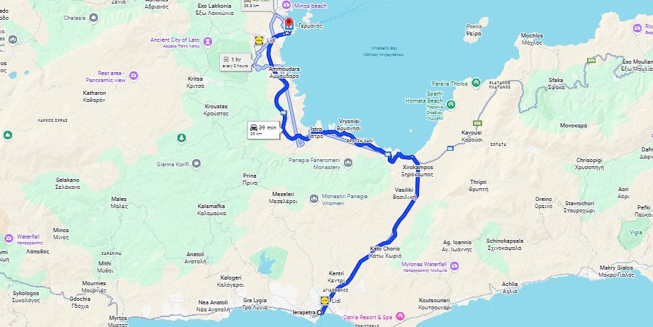 Ierapetra to Agios Nikolaos
