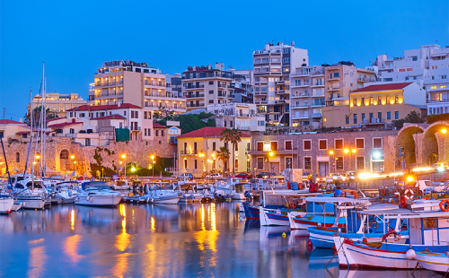 Heraklion city center in Crete