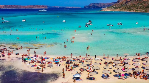 Balos beach lagoon in Crete