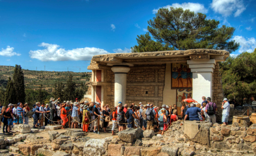 Knossos Palace archaeological site in Crete
