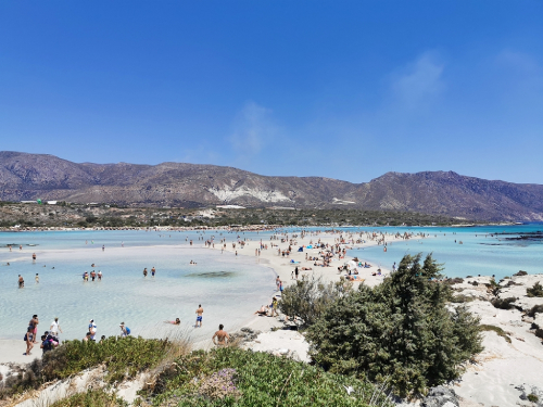 Elafonissi lagoon in Crete