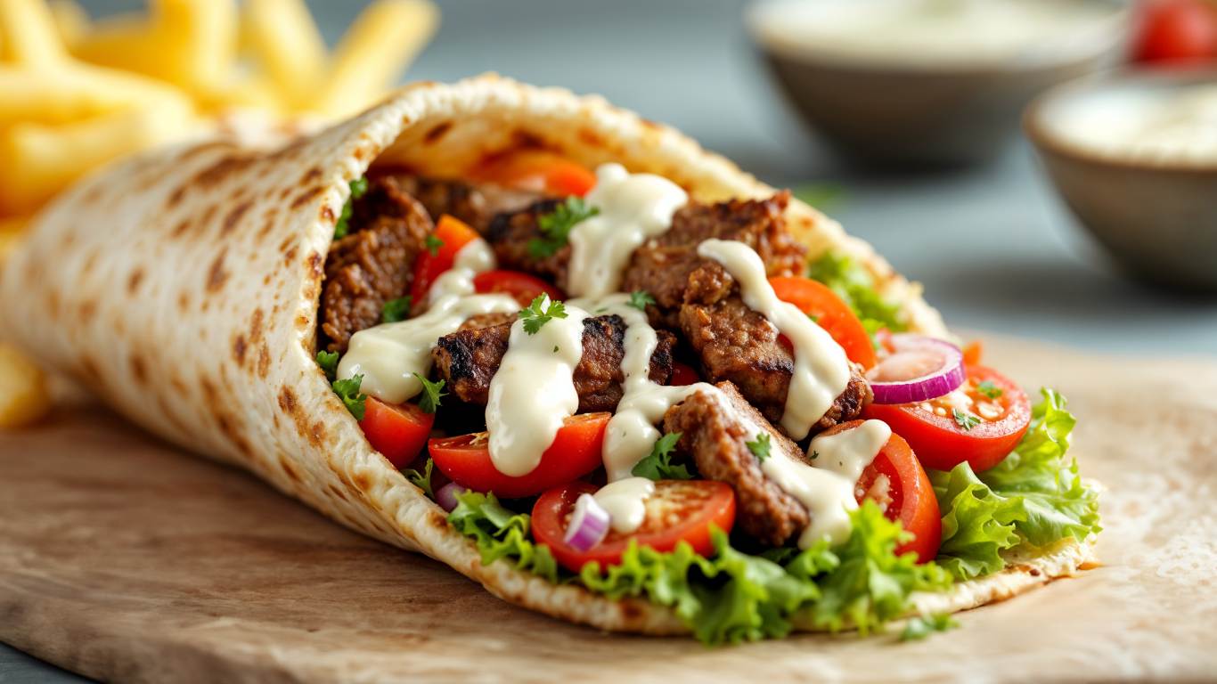 Griekse souvlaki op Kreta