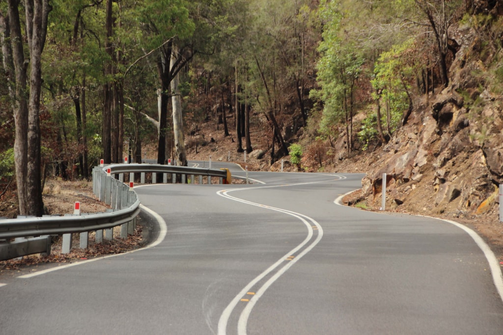 Gearbox and road landscape in Crete