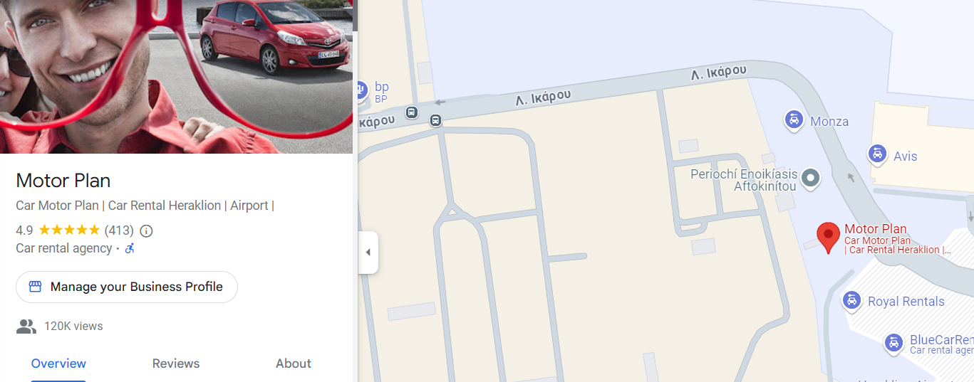 Customer reviews for renting a car in Heraklion